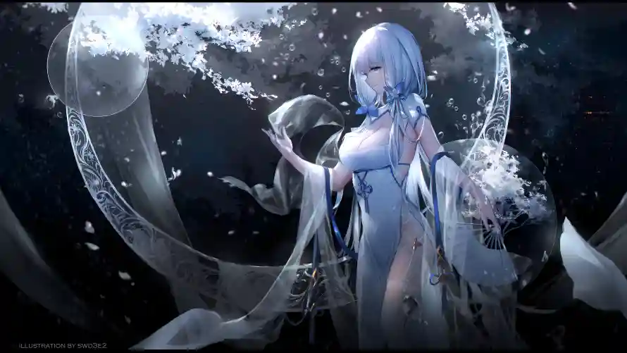 4k光辉壁纸 - 旗袍 - 舰娘 - 游戏插画「哲风壁纸」