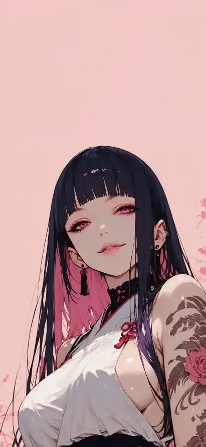 4k个性壁纸 - 少女 - 潮流 - 粉系「哲风壁纸」