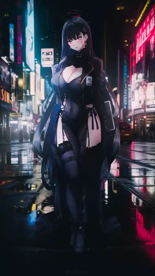 4k动漫壁纸 - 约尔 - 动漫角色 - 都市夜景「哲风壁纸」