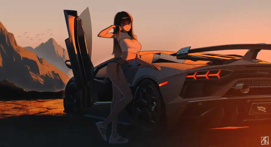 4k少女壁纸 - 汽车 - 个性车绘 - 动感跑车「哲风壁纸」 4k少女壁纸 - 汽车 - 个性车绘 - 动感跑车「哲风壁纸」
