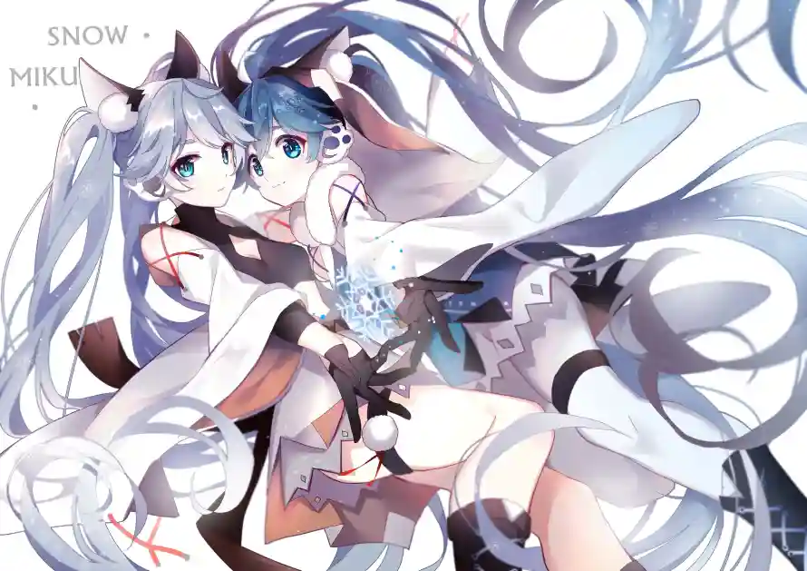 4k初音壁纸 - 美图 - 双形态 - 冰雪背景「哲风壁纸」 4k初音壁纸 - 美图 - 双形态 - 冰雪背景「哲风壁纸」