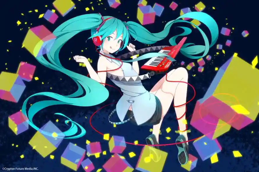 2k初音壁纸-几何方块与美图-初音未来热门的壁纸「哲风壁纸」