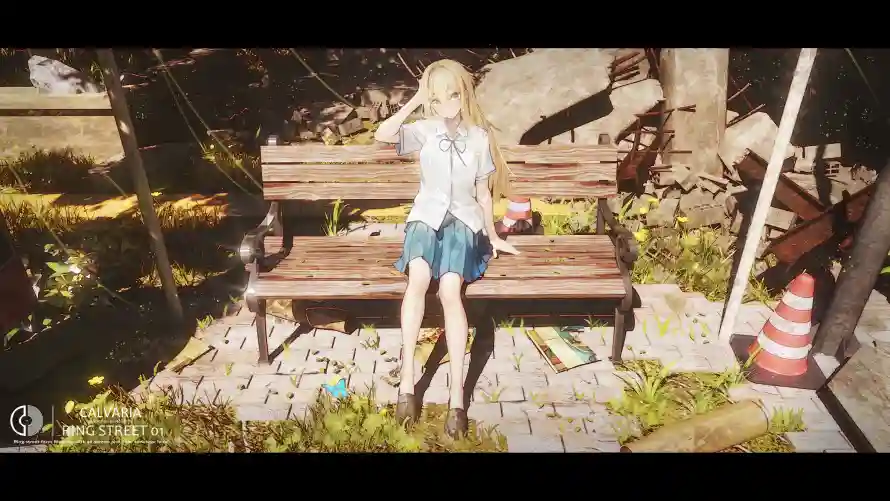 4k动漫壁纸-长椅 - 少女-热门的壁纸「哲风壁纸」