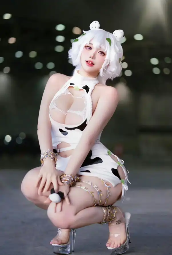4k少女壁纸 - 猫耳 - 萌系 - 奶牛装「哲风壁纸」