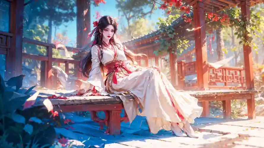 4k火灵儿壁纸 - 古风动漫 - 完美世界 - 庭院美女「哲风壁纸」