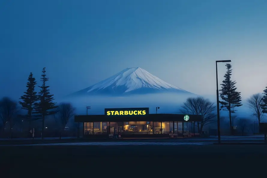 8k夜景壁纸-富士山壁纸和自然风景-雪山便利店「哲风壁纸」