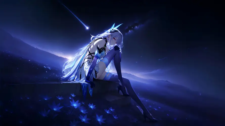 4k原神壁纸 - 丝柯克 - 旷野夜空 - wallpaper「哲风壁纸」