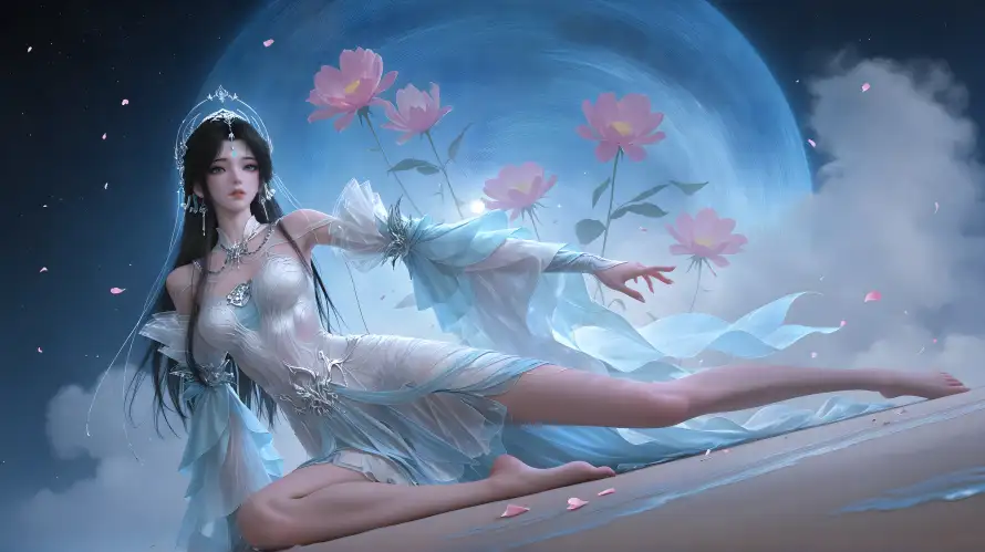4k月亮壁纸 - 清漪 - 白衣 - 花瓣「哲风壁纸」 4k月亮壁纸 - 清漪 - 白衣 - 花瓣「哲风壁纸」