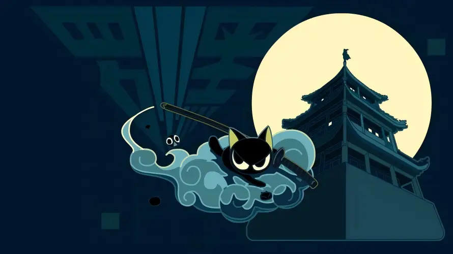 4k动漫壁纸 - 夜晚 - 满月 - 古建筑「哲风壁纸」