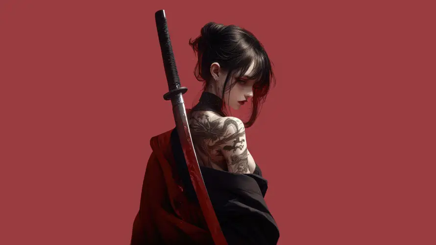 4k武士壁纸-红黑壁纸和神秘-壁纸分享「哲风壁纸」