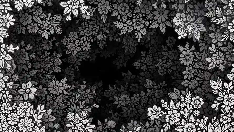 4k花丛壁纸-神秘感和对称图案-深不见底「哲风壁纸」
