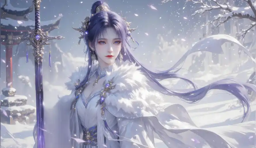 4k遮天壁纸 - 雪景 - 古建筑 - 姬紫月「哲风壁纸」