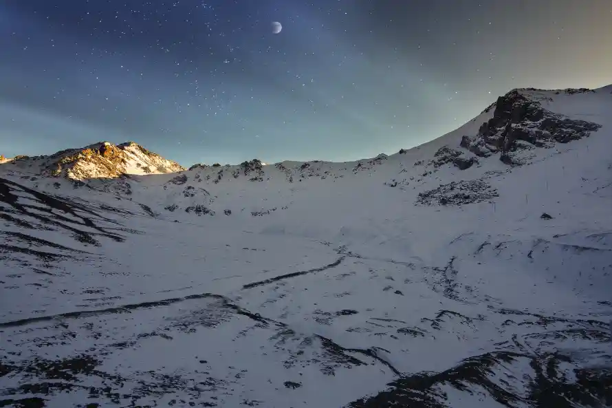 4k日出壁纸 - 星空 - 月亮 - 雪地「哲风壁纸」 4k日出壁纸 - 星空 - 月亮 - 雪地「哲风壁纸」