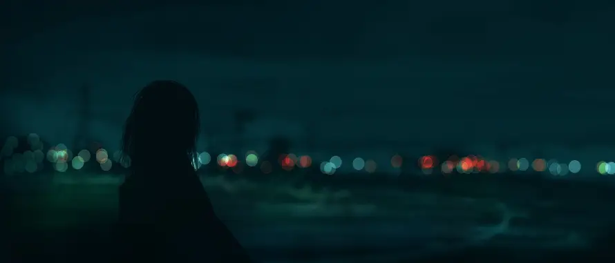 4k霓虹灯壁纸 - 夜幕倩影 - 夜景灯光 - 美女剪影「哲风壁纸」
