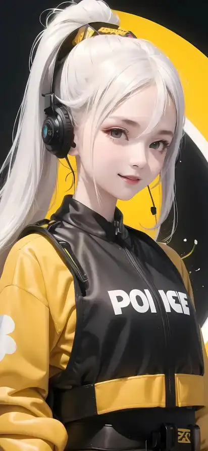 4k动漫壁纸 - 美女 - 耳机 - 马尾「哲风壁纸」