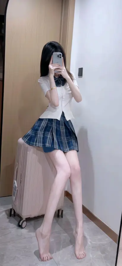 4k少女壁纸 - 美女 - 长腿 - 白上衣「哲风壁纸」