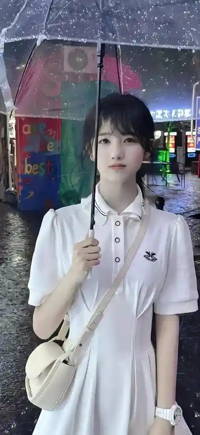 4k美女壁纸 - 街道 - 雨伞 - 雨夜「哲风壁纸」