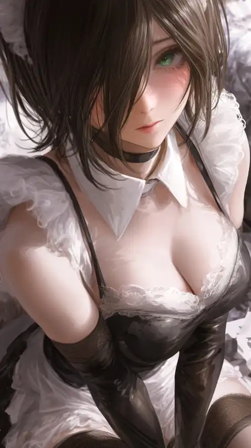 4k女仆壁纸 - 曼妙 - 绿瞳 - 么么哒「哲风壁纸」
