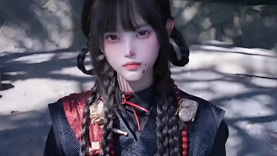 4k户外壁纸 - 泪痣 - 美女 - cos「哲风壁纸」