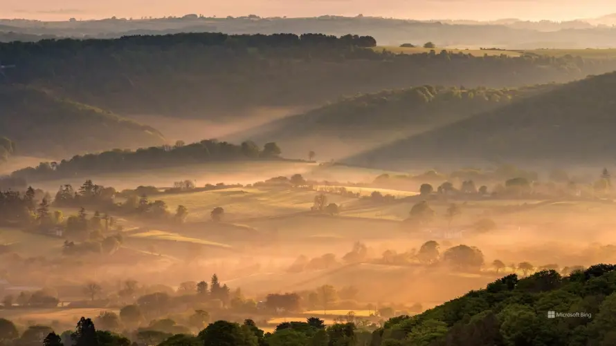 2k山水壁纸-层叠山峦和山谷-自然景观热门的壁纸「哲风壁纸」