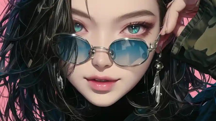 4k绿瞳壁纸 - 粉背景 - 时尚女孩 - 潮流妆容「哲风壁纸」 4k绿瞳壁纸 - 粉背景 - 时尚女孩 - 潮流妆容「哲风壁纸」