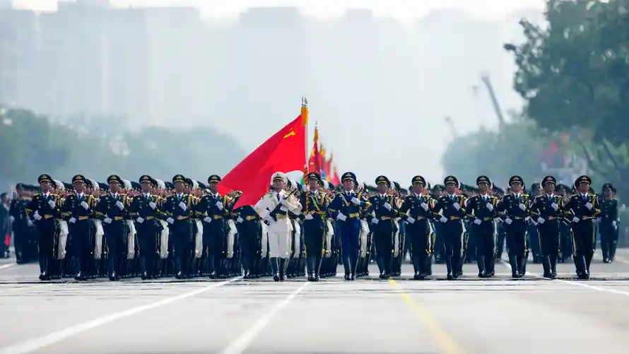 8k军人壁纸-93阅兵壁纸和正步-三军仪仗队「哲风壁纸」