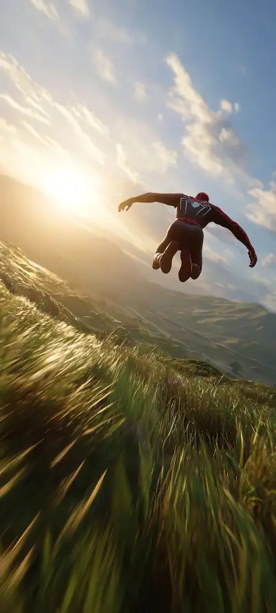 4k天空壁纸 - 日落 - 草地 - 飞翔「哲风壁纸」