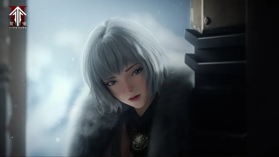 2k灰发壁纸-白月魁和灵笼-毛皮大衣热门的壁纸「哲风壁纸」