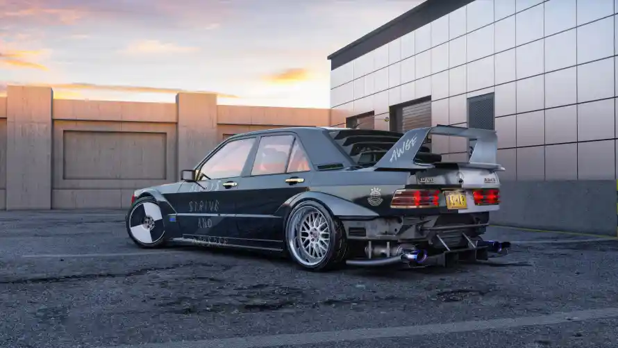 4k尾翼壁纸 - 日落 - 经典 - 老车「哲风壁纸」