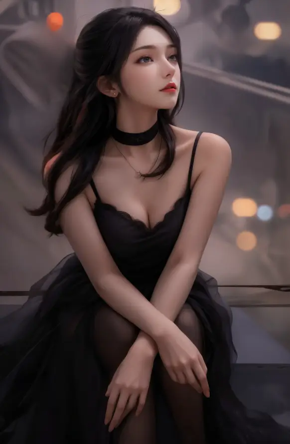 4k云韵壁纸 - 吊带 - 夜景 - 性感「哲风壁纸」