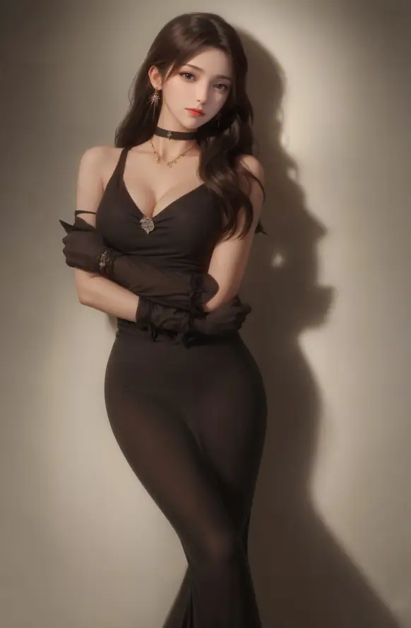 4k云韵壁纸 - 性感 - 抱胸 - 暗色「哲风壁纸」