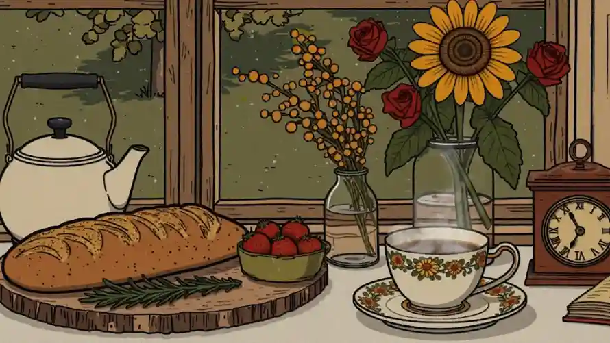 4k时钟壁纸 - 花卉 - 茶壶 - 草莓「哲风壁纸」 4k时钟壁纸 - 花卉 - 茶壶 - 草莓「哲风壁纸」