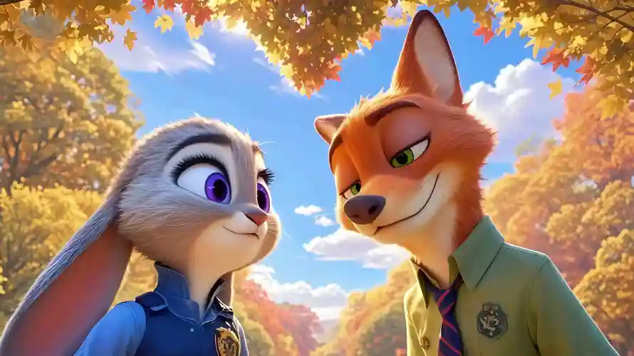 4k秋叶壁纸 - 蓝天 - 兔子朱迪 - 动物搭档「哲风壁纸」 4k秋叶壁纸 - 蓝天 - 兔子朱迪 - 动物搭档「哲风壁纸」