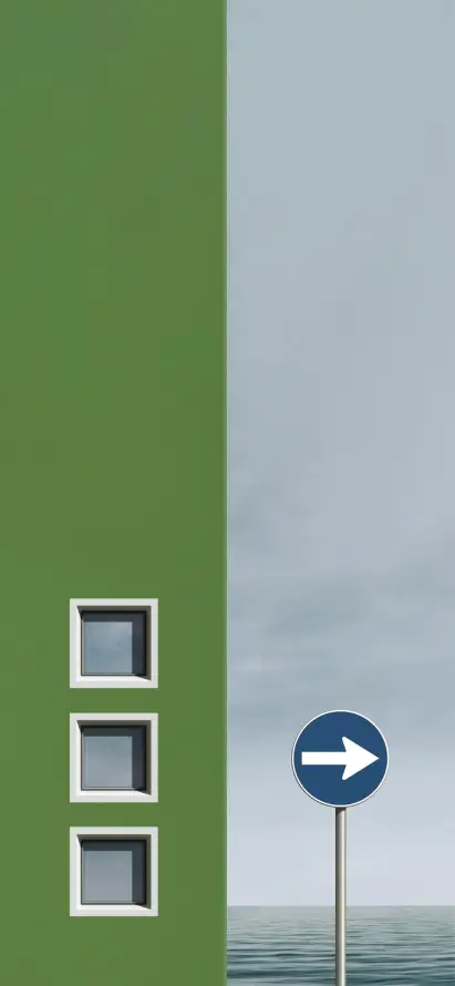 1k摄影壁纸-绿色墙面壁纸和极简-蓝色箭头壁纸分享「哲风壁纸」