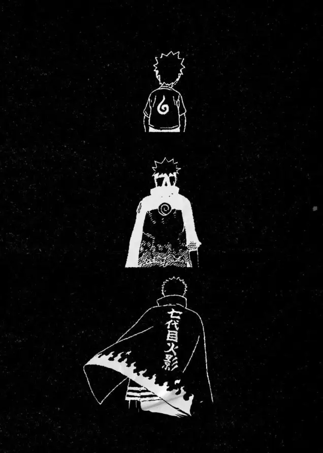 4k剪影壁纸 - 黑色系 - 成长阶段 - 漩涡鸣人「哲风壁纸」