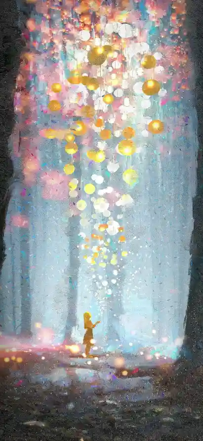 4k光斑壁纸 - 插画 - 梦幻 - 森林「哲风壁纸」