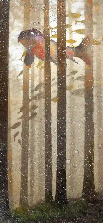 4k奇幻壁纸 - 鱼 - 插画 - 树木「哲风壁纸」