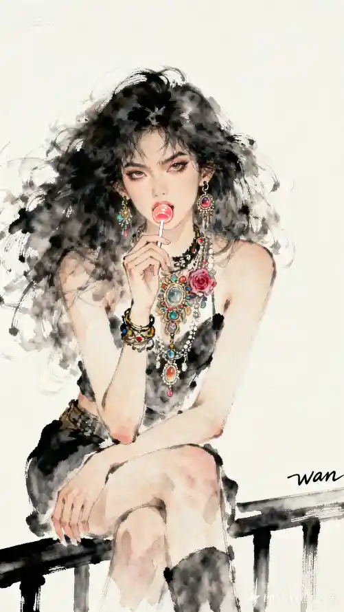 4k卷发壁纸 - 时尚 - 红衣 - 美女「哲风壁纸」