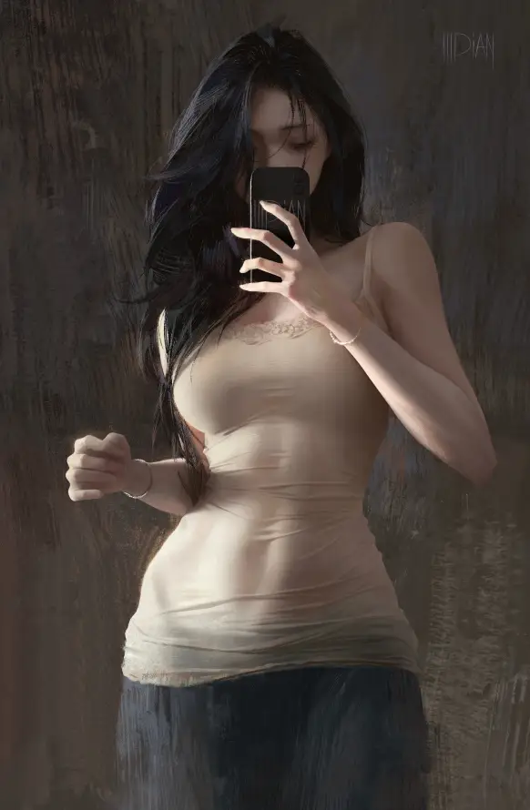 4k背心壁纸 - 女 - 自拍 - 艺术「哲风壁纸」