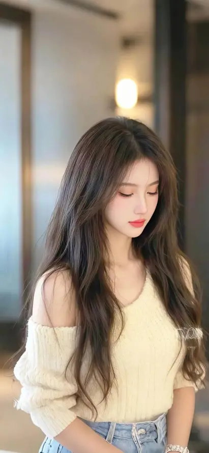 4k时尚壁纸 - 清新 - 长发 - 牛仔短裤「哲风壁纸」