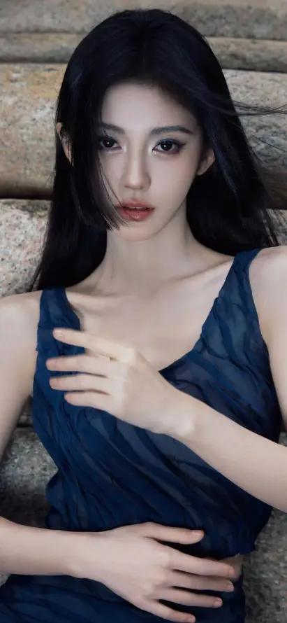 4k石墙壁纸 - 长发 - 手机壁纸 - 气质女神「哲风壁纸」