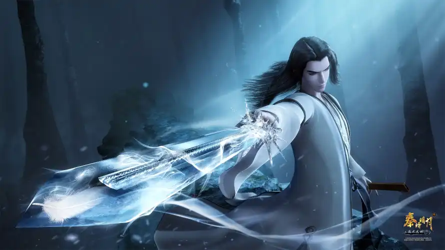 4k冰刃壁纸 - 国漫 - 树林 - 蓝光「哲风壁纸」