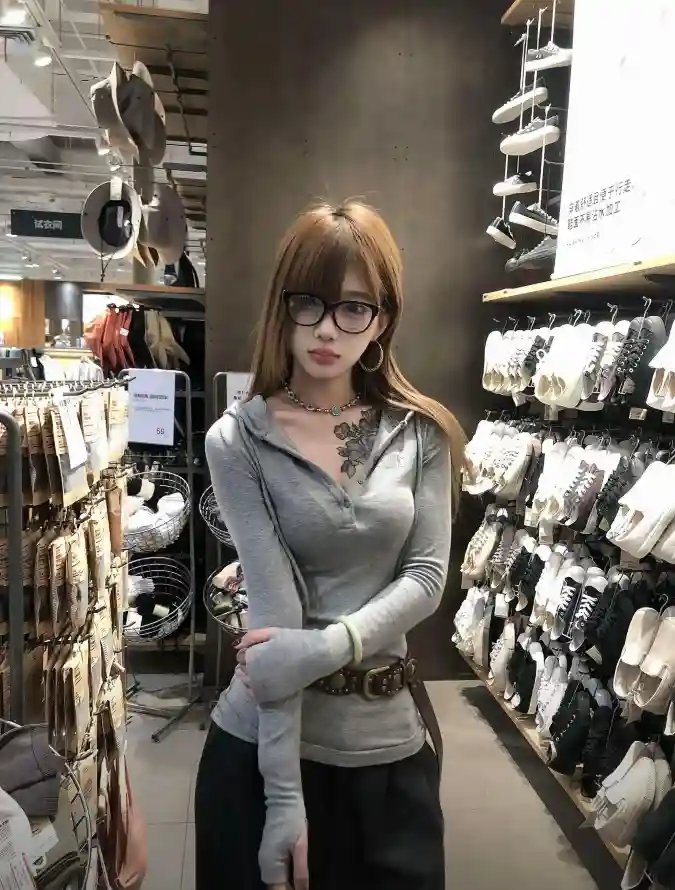 4k张敏壁纸 - 眼镜 - 纹身 - 服装店「哲风壁纸」