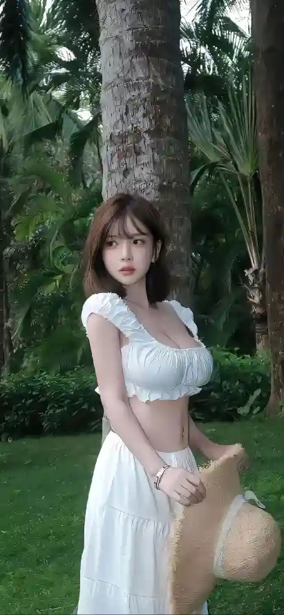 4k清新壁纸 - 草地 - 草帽 - 热带植物「哲风壁纸」