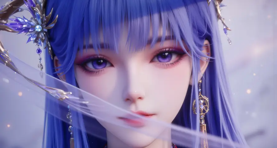 6k发饰壁纸-圣采儿与古风-神印王座免费下载「哲风壁纸」