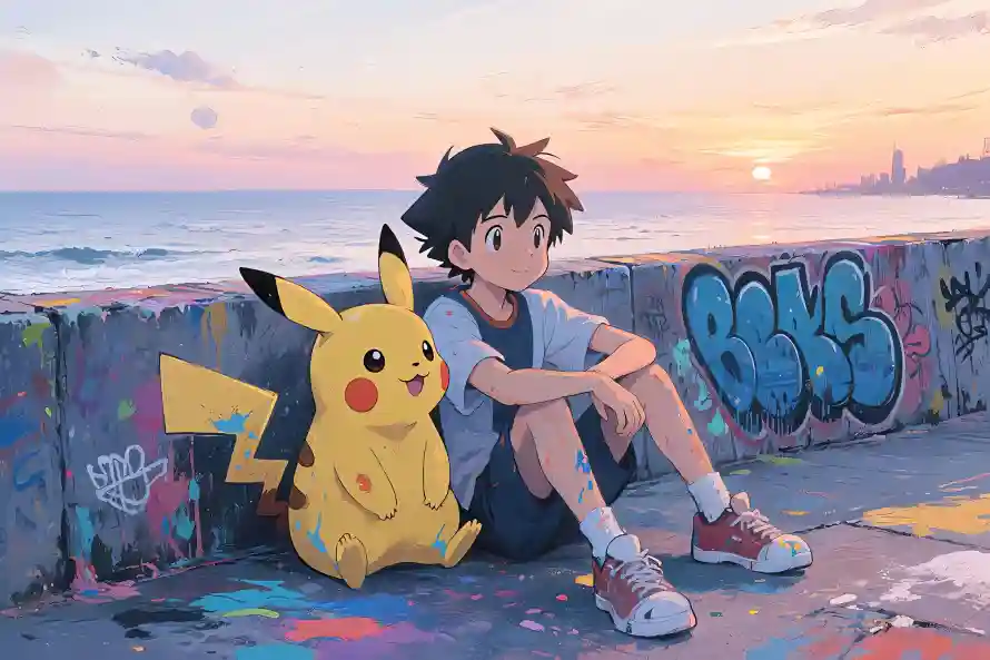 4k小智壁纸 - 日落 - 海边 - 涂鸦「哲风壁纸」 4k小智壁纸 - 日落 - 海边 - 涂鸦「哲风壁纸」