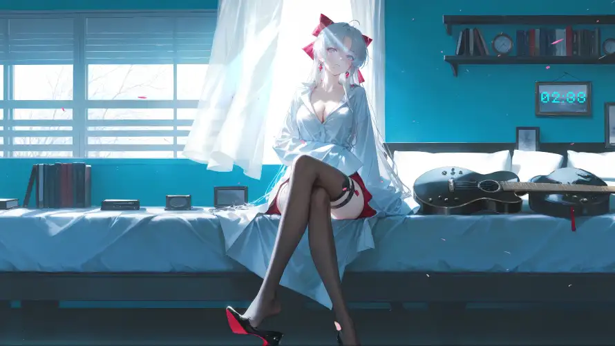 4k动漫壁纸 - 白衣 - 美女 - 黑丝「哲风壁纸」 4k动漫壁纸 - 白衣 - 美女 - 黑丝「哲风壁纸」