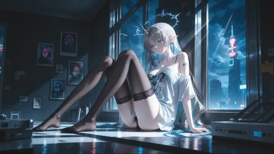 4k动漫壁纸 - 夜景 - 白衣 - 美女「哲风壁纸」 4k动漫壁纸 - 夜景 - 白衣 - 美女「哲风壁纸」