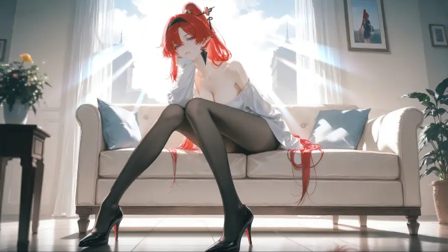4k动漫壁纸 - 室内 - 沙发 - 红发「哲风壁纸」 4k动漫壁纸 - 室内 - 沙发 - 红发「哲风壁纸」