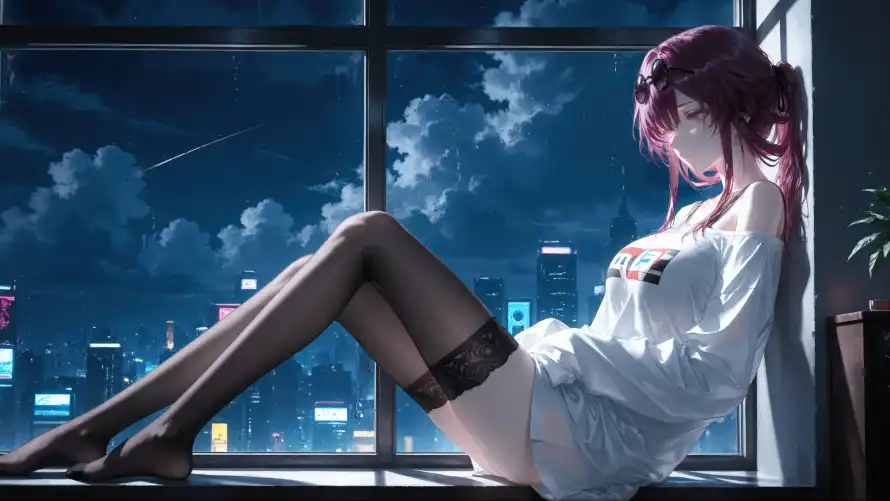 4k动漫壁纸 - 白衣 - 红发 - 美女「哲风壁纸」 4k动漫壁纸 - 白衣 - 红发 - 美女「哲风壁纸」